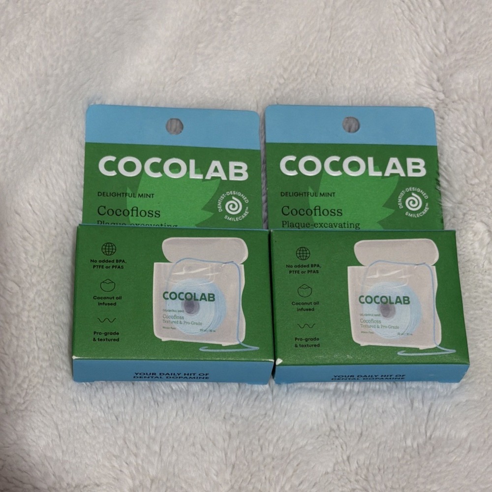(LOT OF 2) Cocolab Coco Floss Delightful Mint 33yd